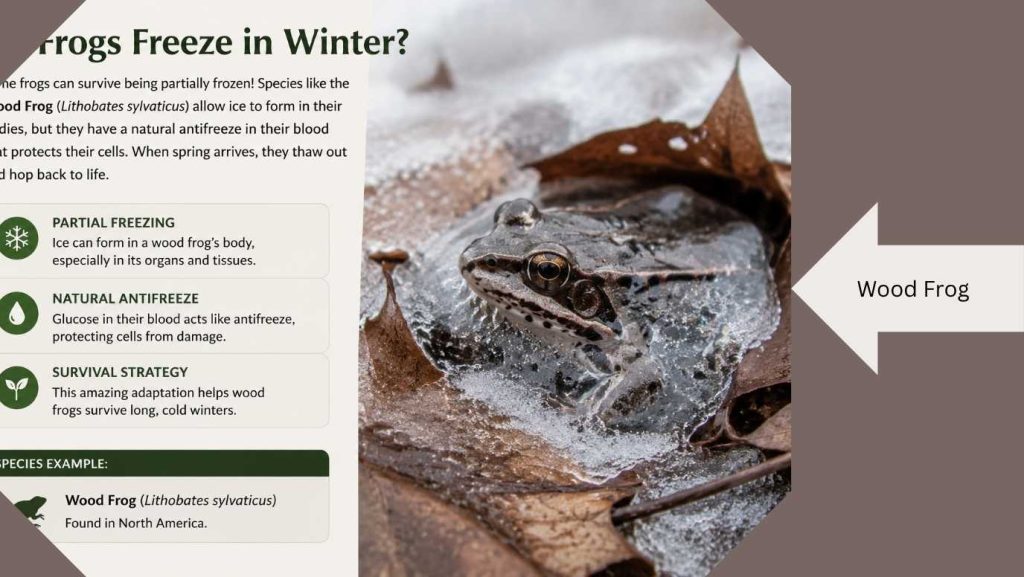 Frog In Snow How Do Frogs Survive Winter? Frog Hibernation Facts
